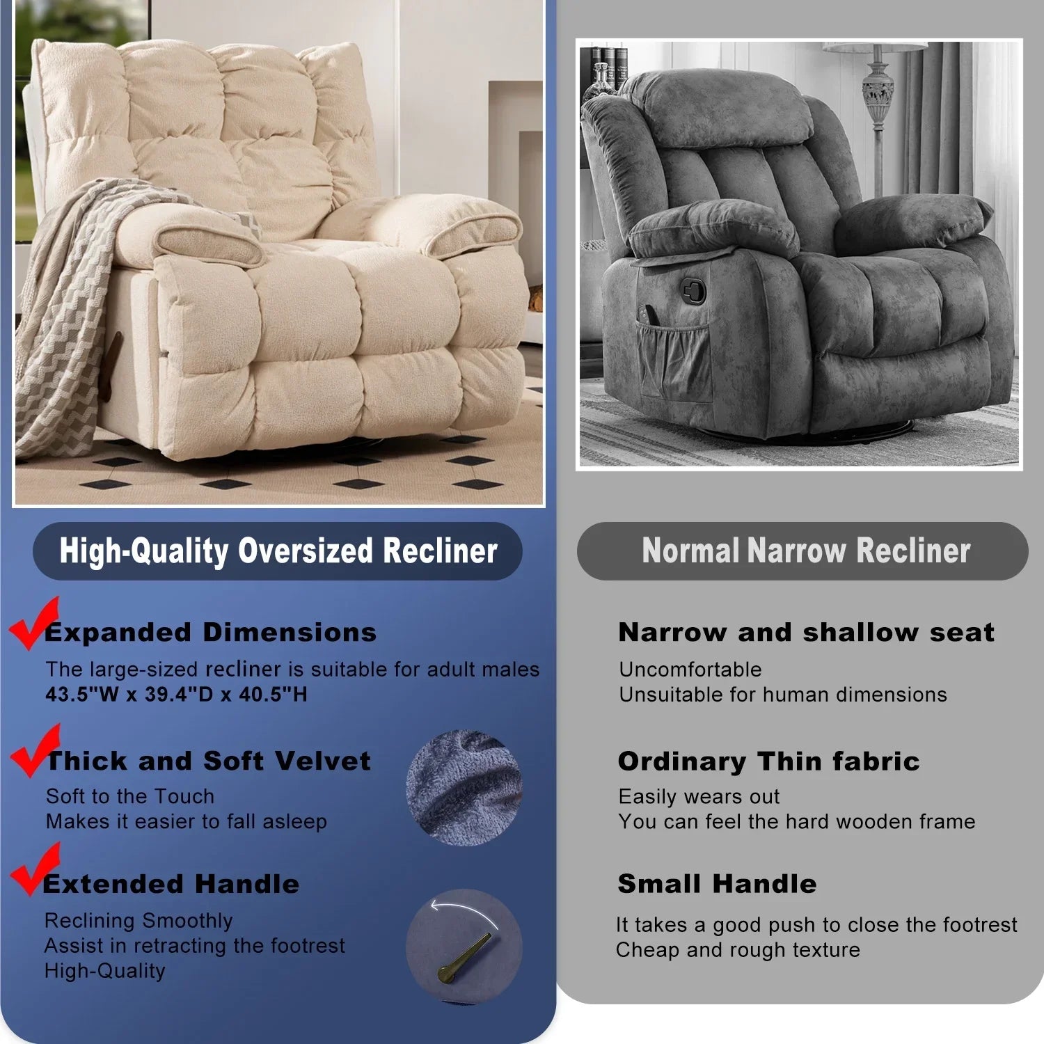 GrandComfort Rocker Recliner Chair