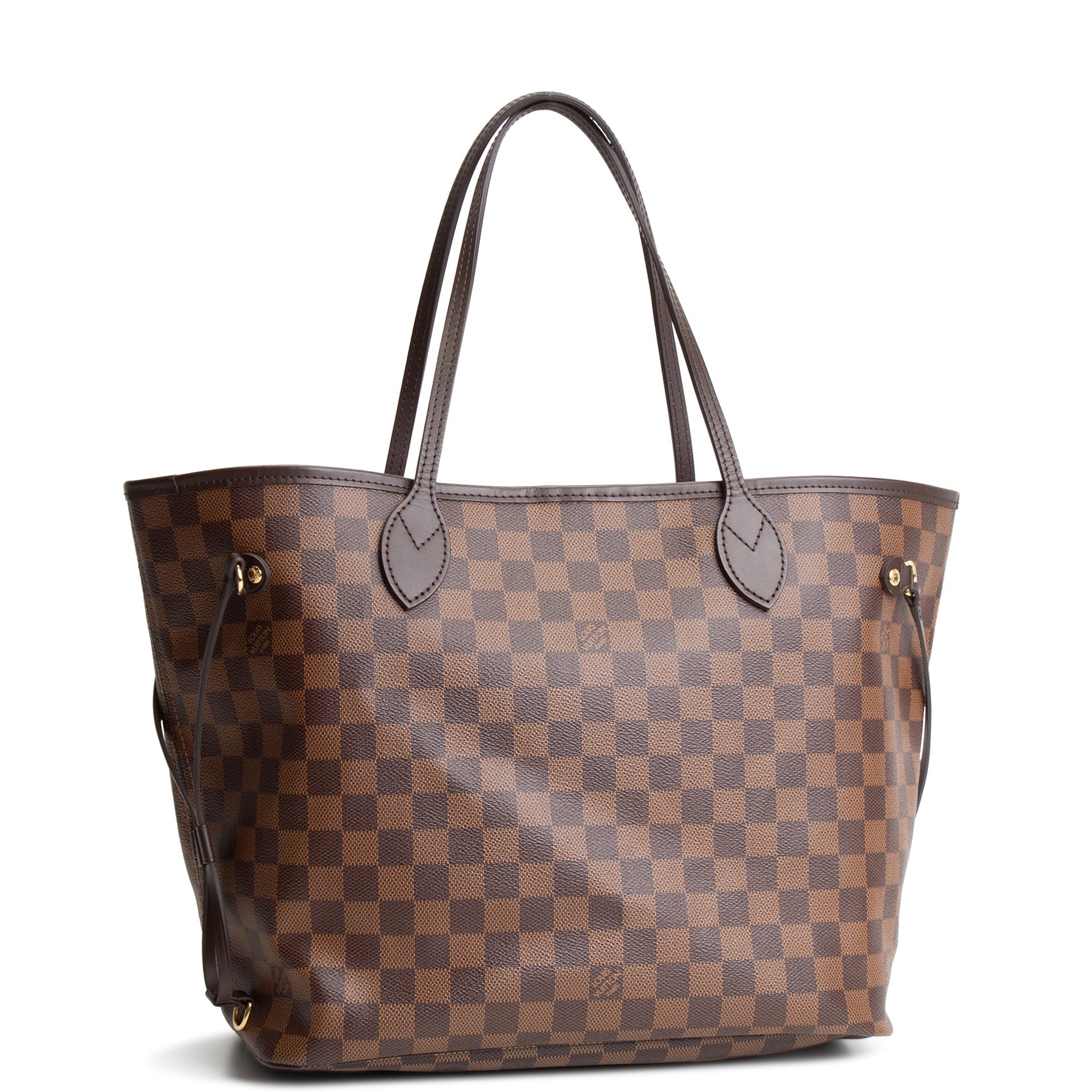 LOUIS VUITTON Damier Ebene Neverfull MM w/ pouch OUTLET FINAL SALE