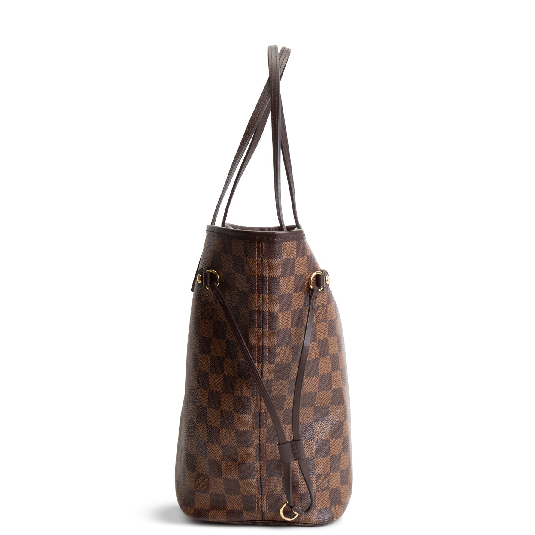 LOUIS VUITTON Damier Ebene Neverfull MM w/ pouch OUTLET FINAL SALE