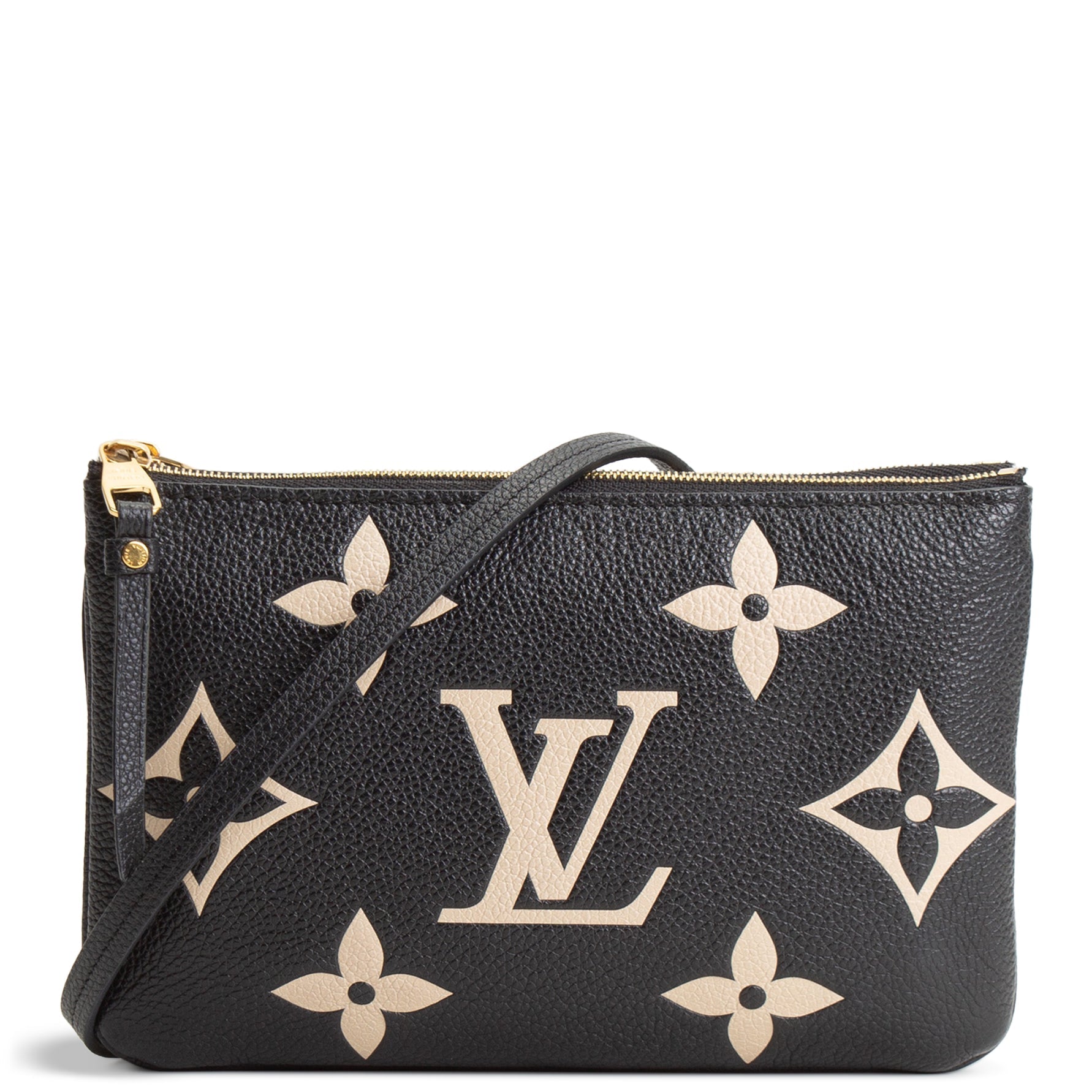LOUIS VUITTON Giant Monogram Empreinte Double Zip Pochette - Bicolor