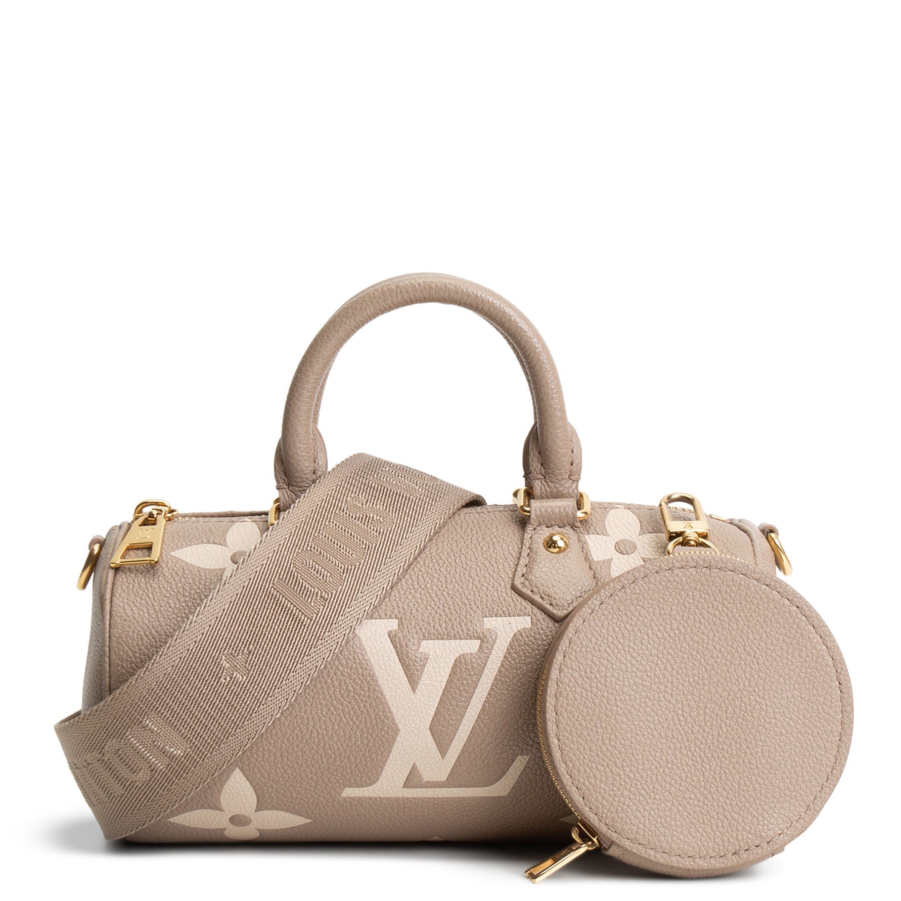 LOUIS VUITTON Giant Monogram Empreinte Papillon BB - Tourterelle Cream