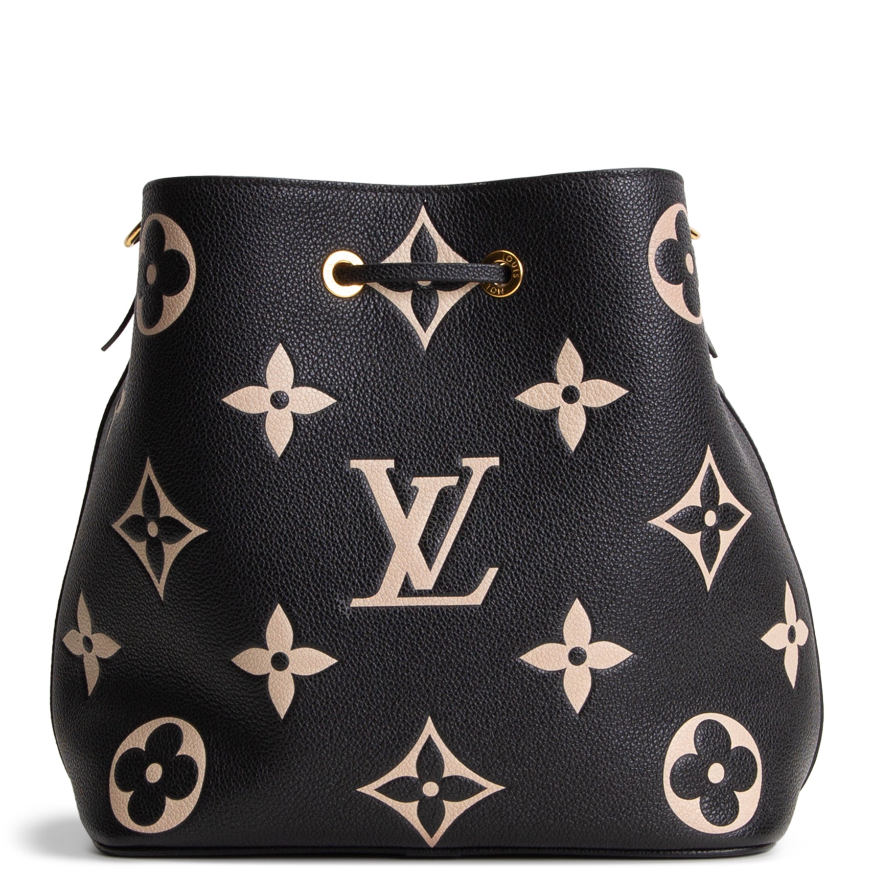 LOUIS VUITTON Bicolor Empreinte Neonoe MM - Black/Beige