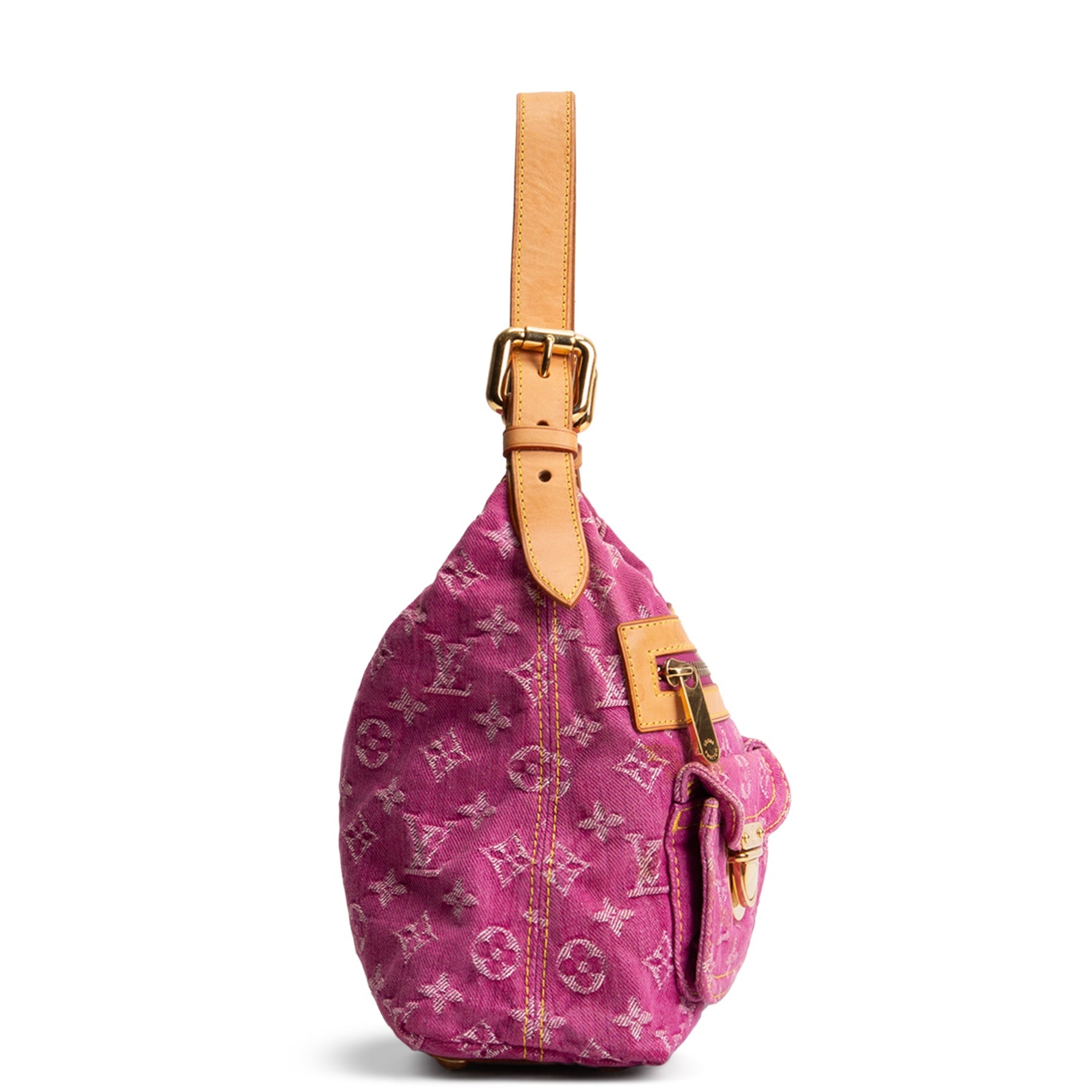 LOUIS VUITTON Vintage Monogram Denim Baggy PM - Pink