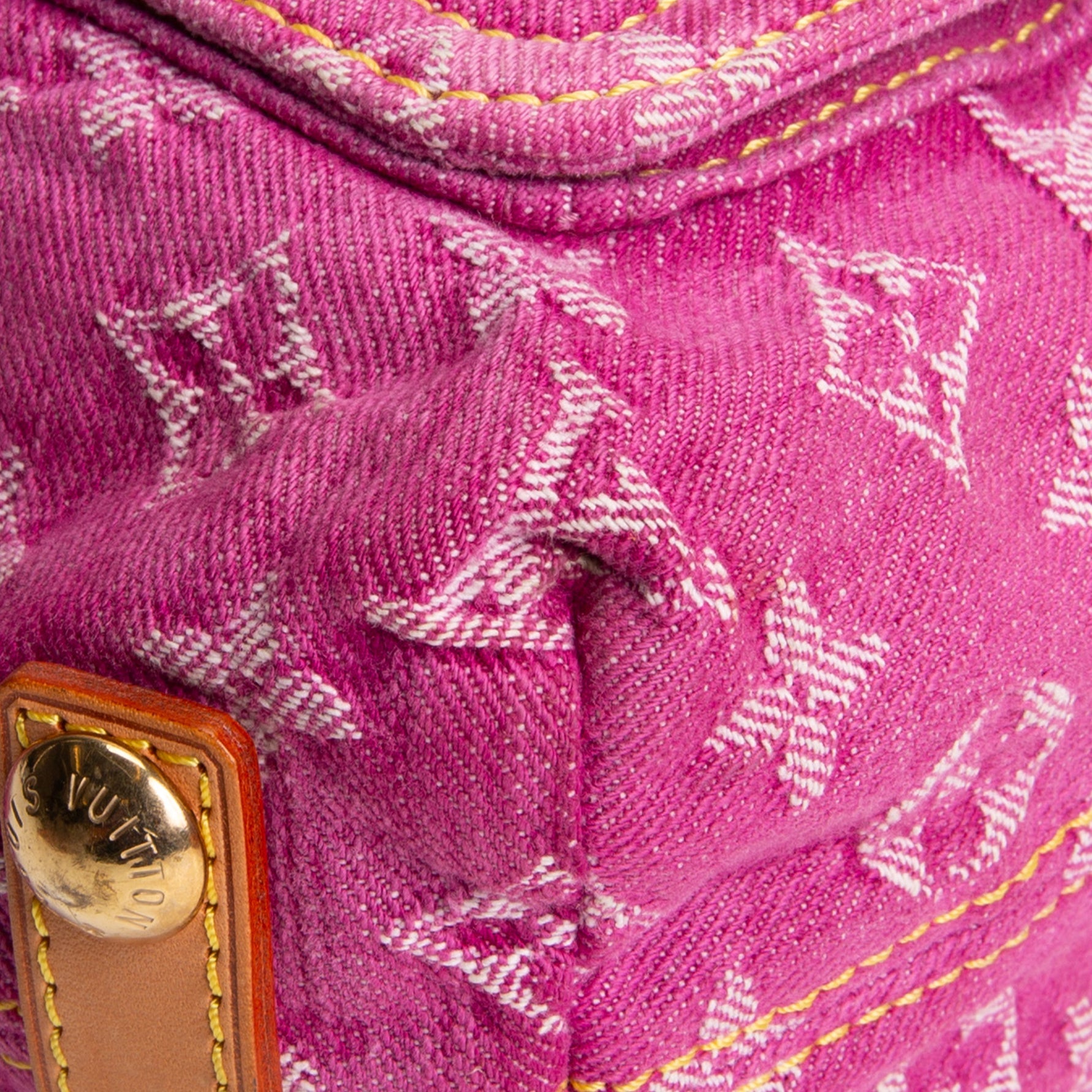 LOUIS VUITTON Vintage Monogram Denim Baggy PM - Pink