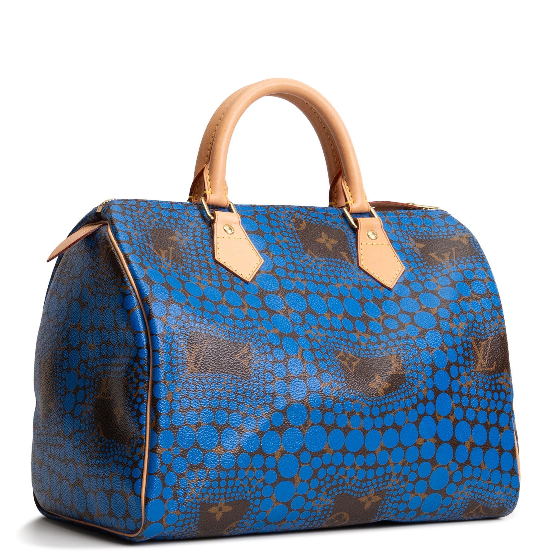 LOUIS VUITTON x Yayoi Kusama Blue Infinity Dots Monogram Speedy 30
