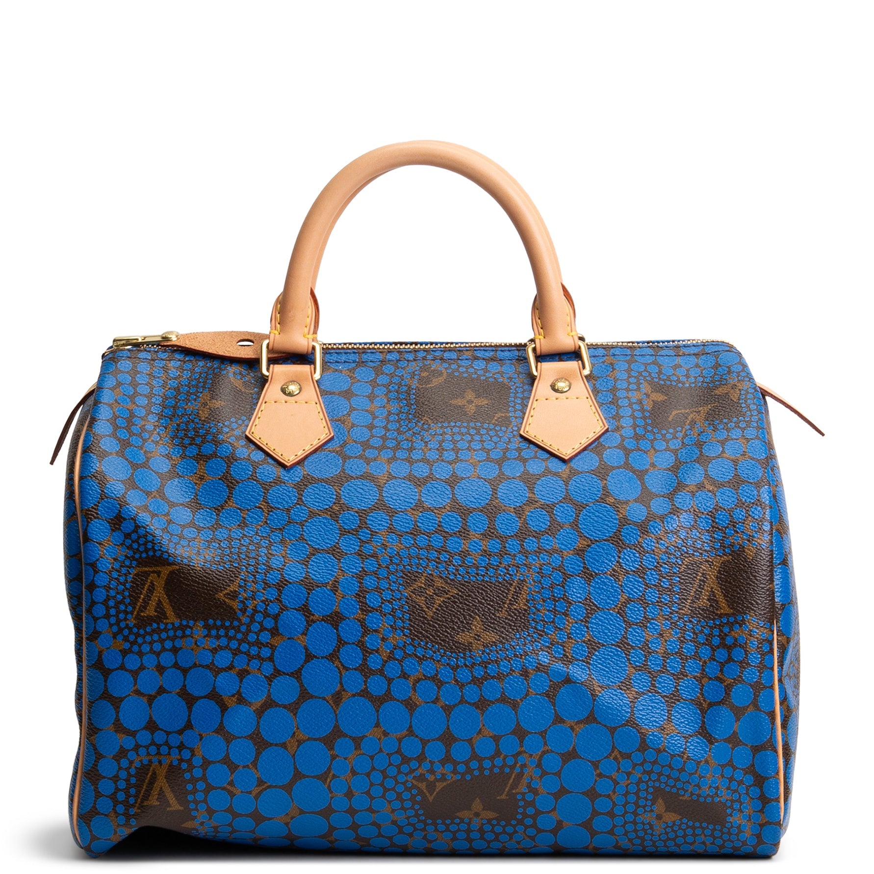 LOUIS VUITTON x Yayoi Kusama Blue Infinity Dots Monogram Speedy 30