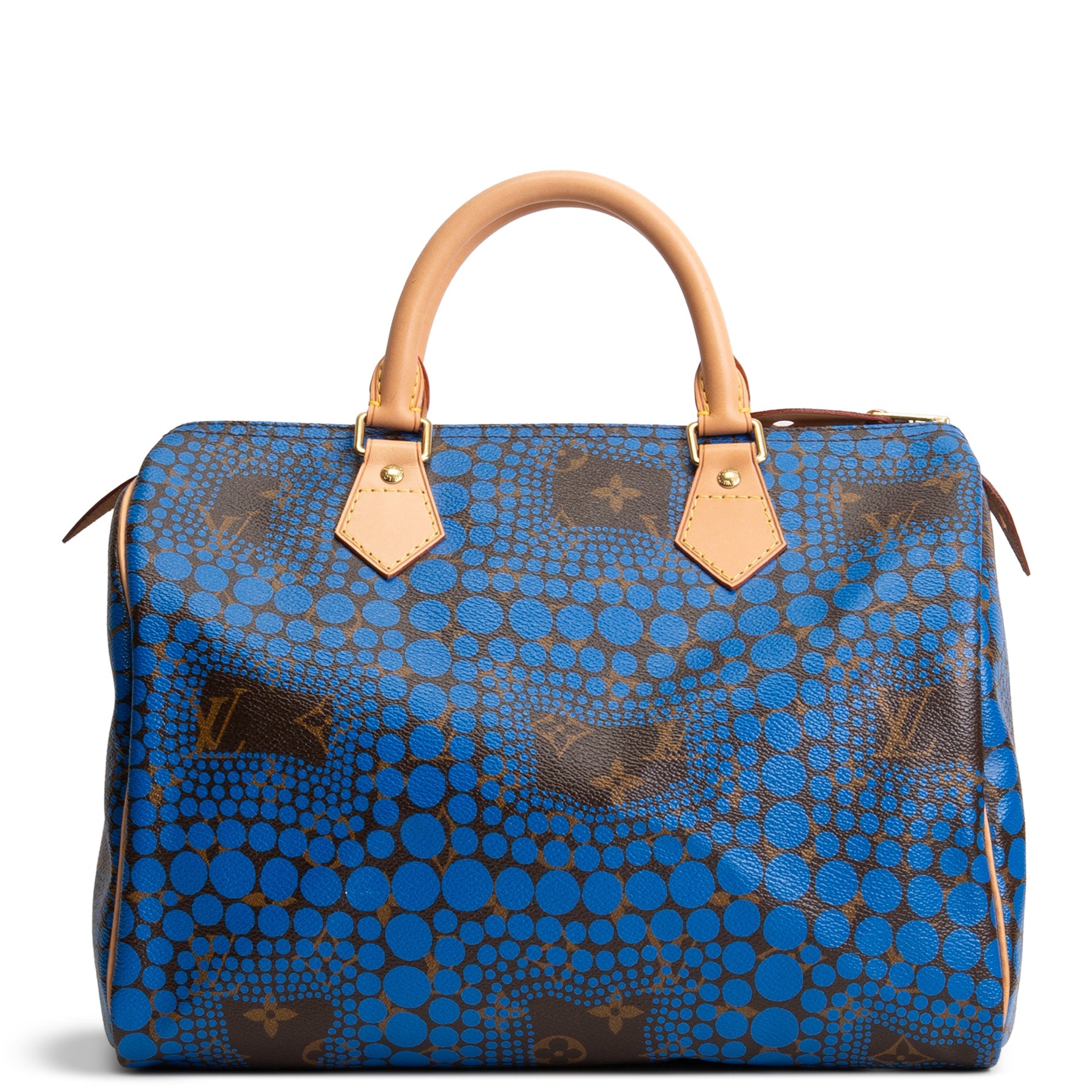 LOUIS VUITTON x Yayoi Kusama Blue Infinity Dots Monogram Speedy 30