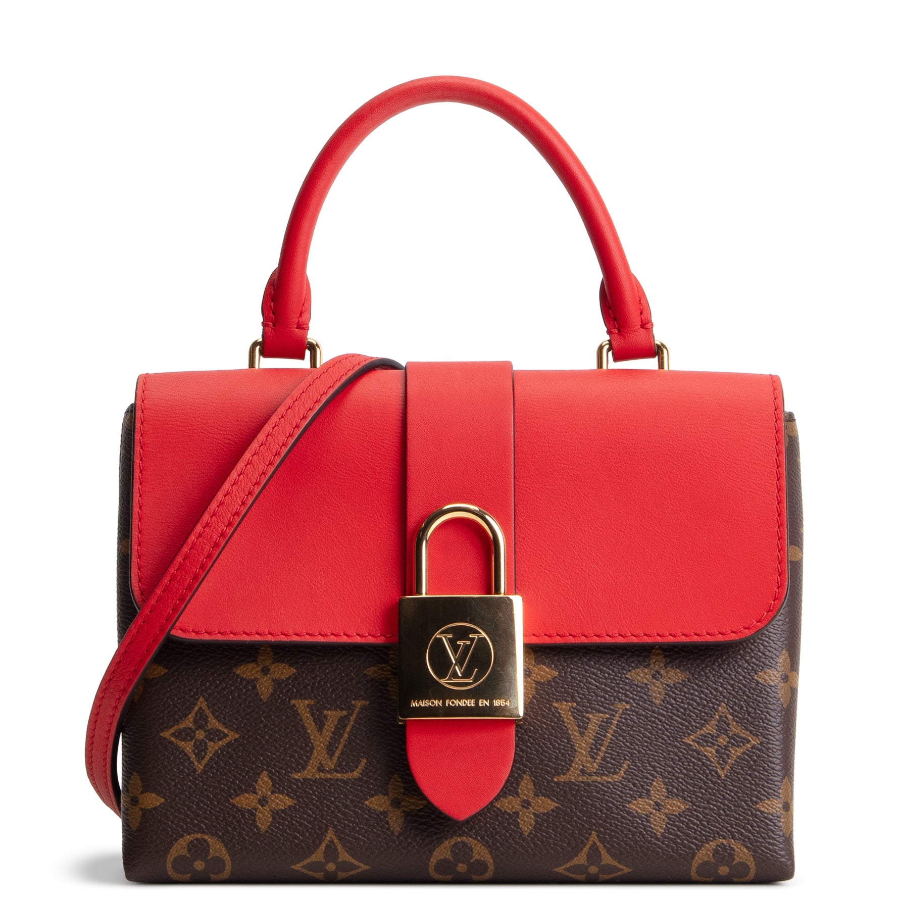 LOUIS VUITTON Monogram Locky BB - Red Trim