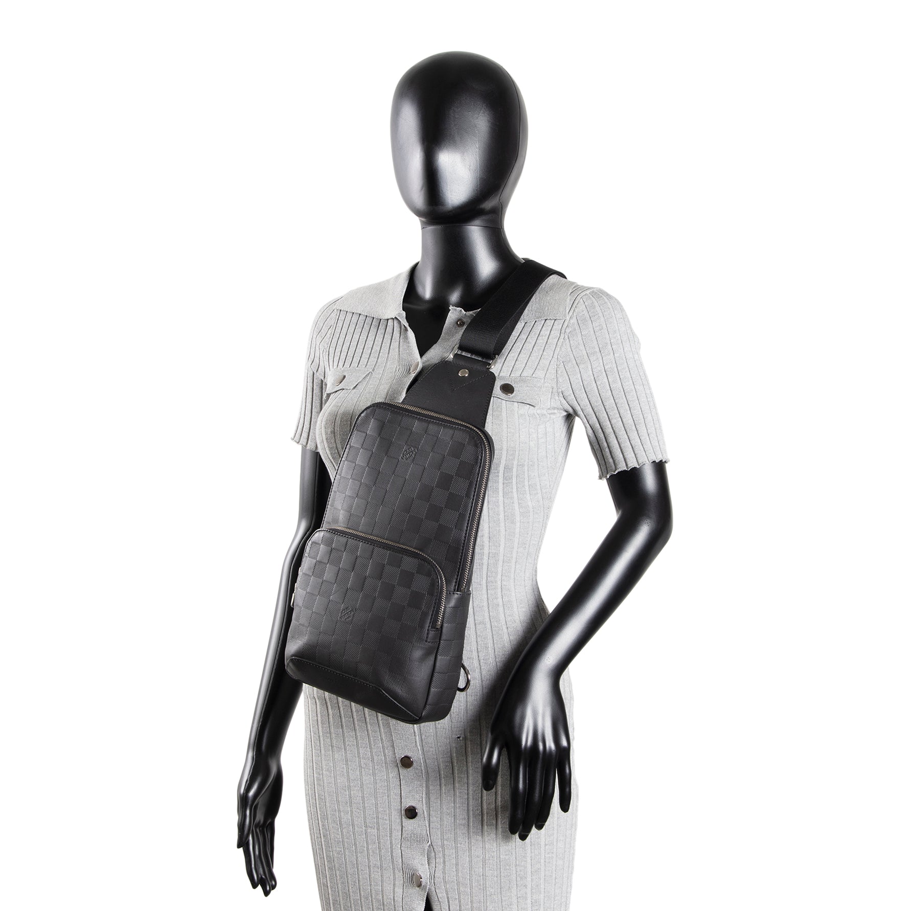 LOUIS VUITTON Damier Infini Avenue Sling - Black