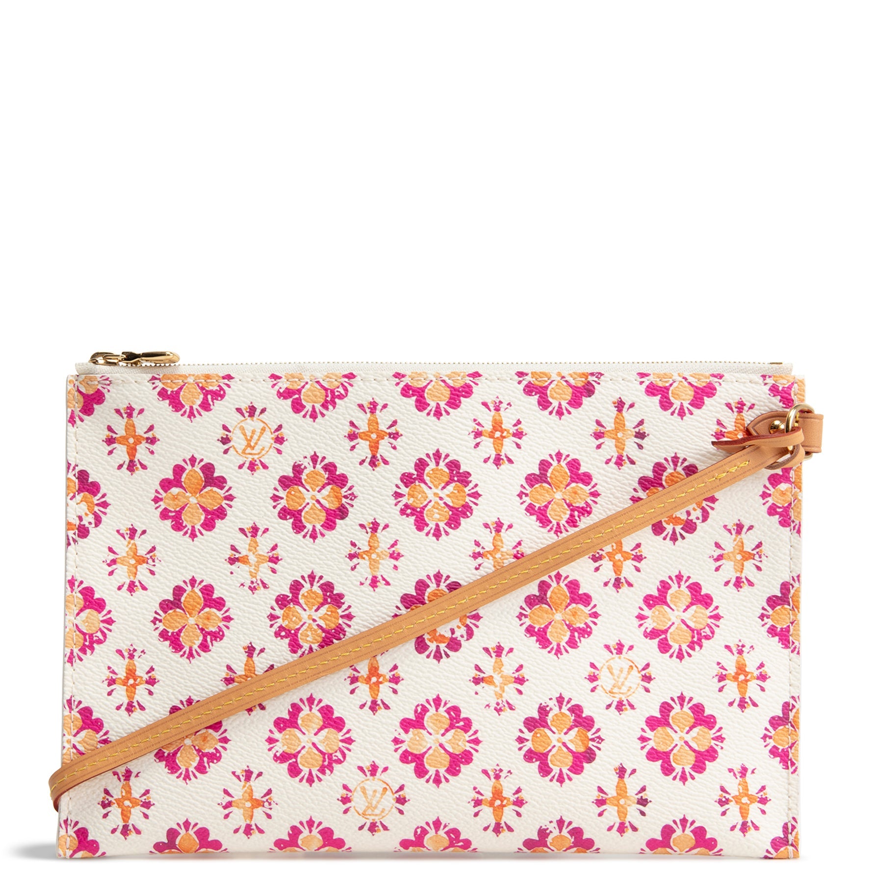 LOUIS VUITTON By the Pool Neverfull Pouch - White & Orange