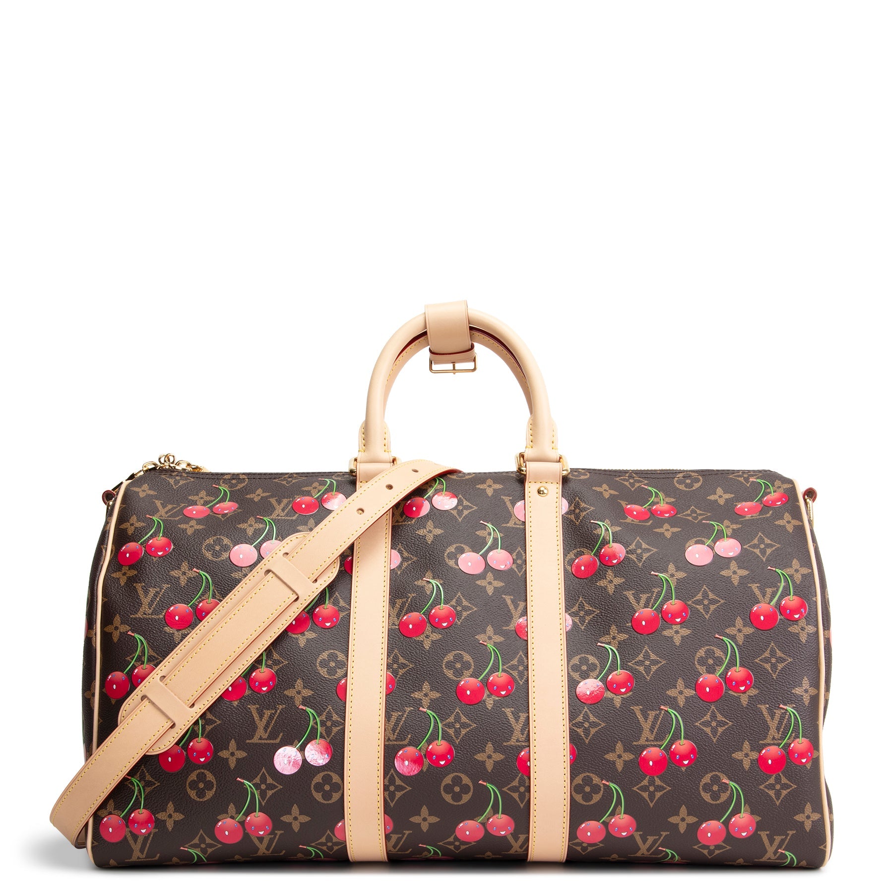 LOUIS VUITTON x Murakami Monogram Cerises Keepall Bandouliere 45