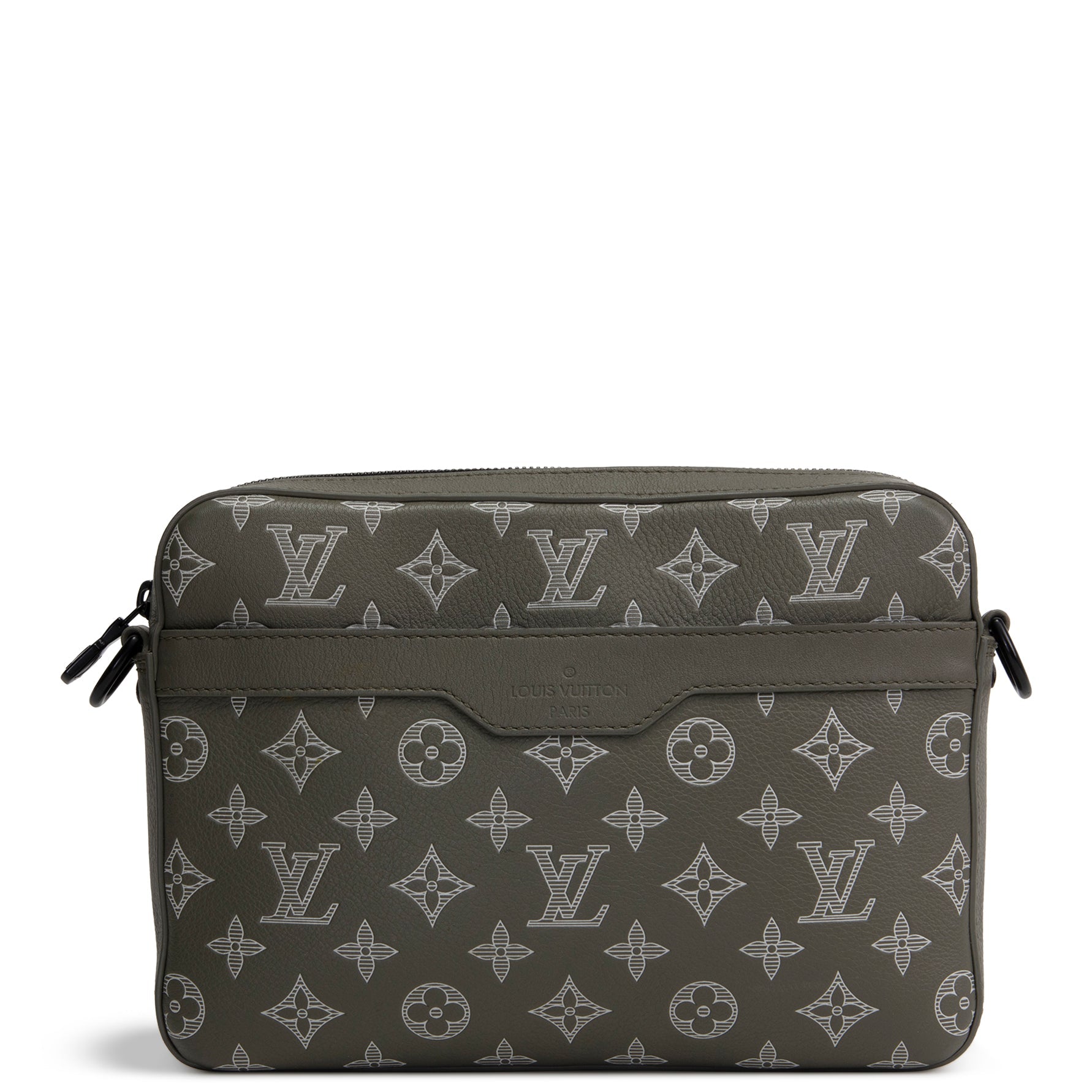 LOUIS VUITTON Shadow Monogram Trio Messenger - Olive Green
