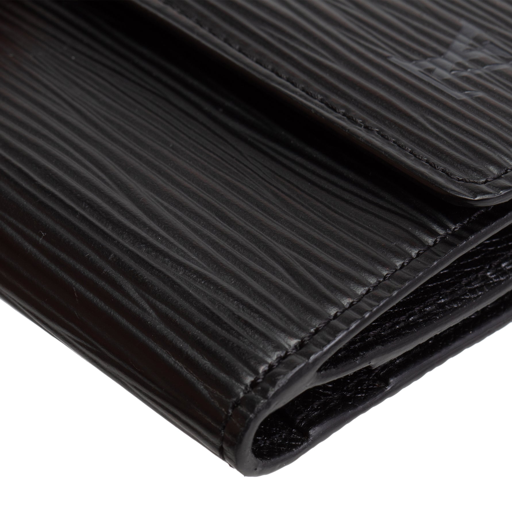 LOUIS VUITTON Vintage Epi Leather Compact Wallet - Black