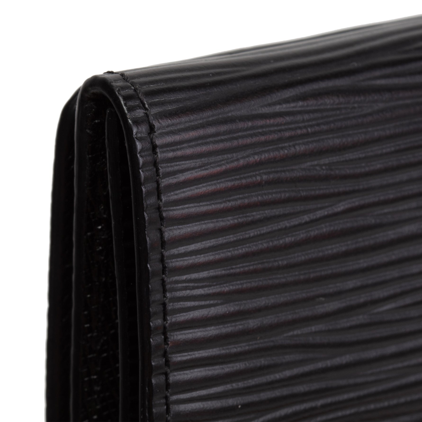 LOUIS VUITTON Vintage Epi Leather Compact Wallet - Black