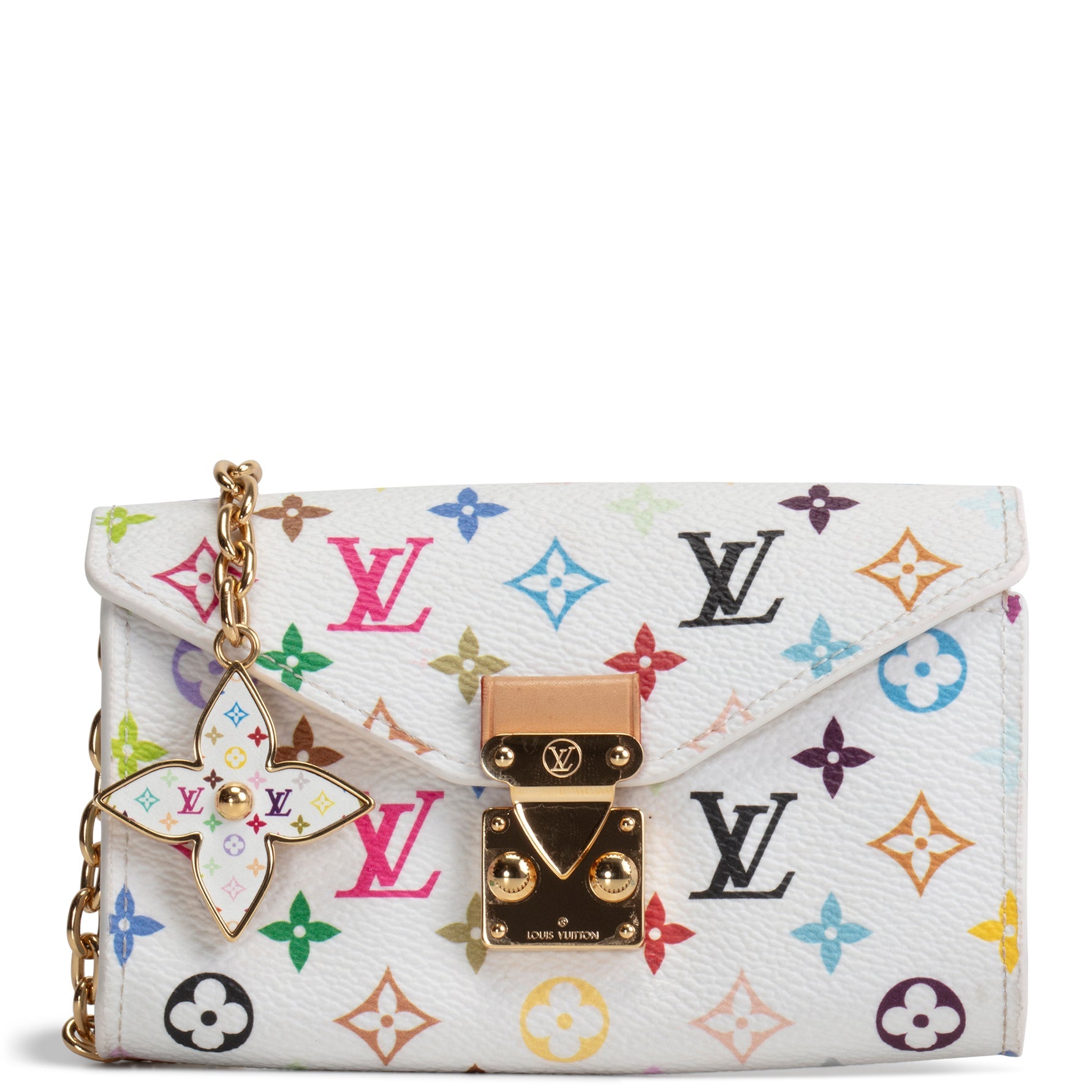 LOUIS VUITTON x TM Monogram Multicolore Pouch Metis Belt - White