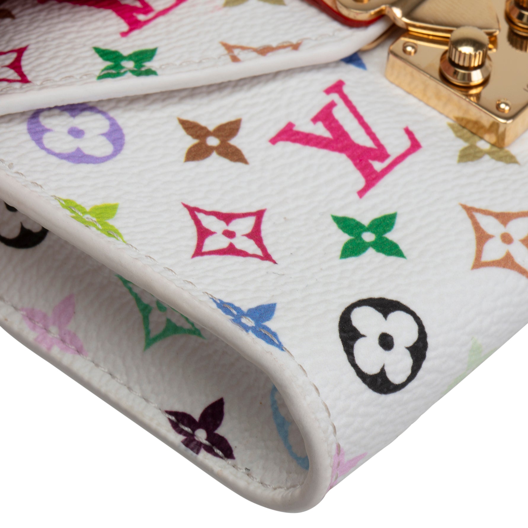 LOUIS VUITTON x TM Monogram Multicolore Pouch Metis Belt - White