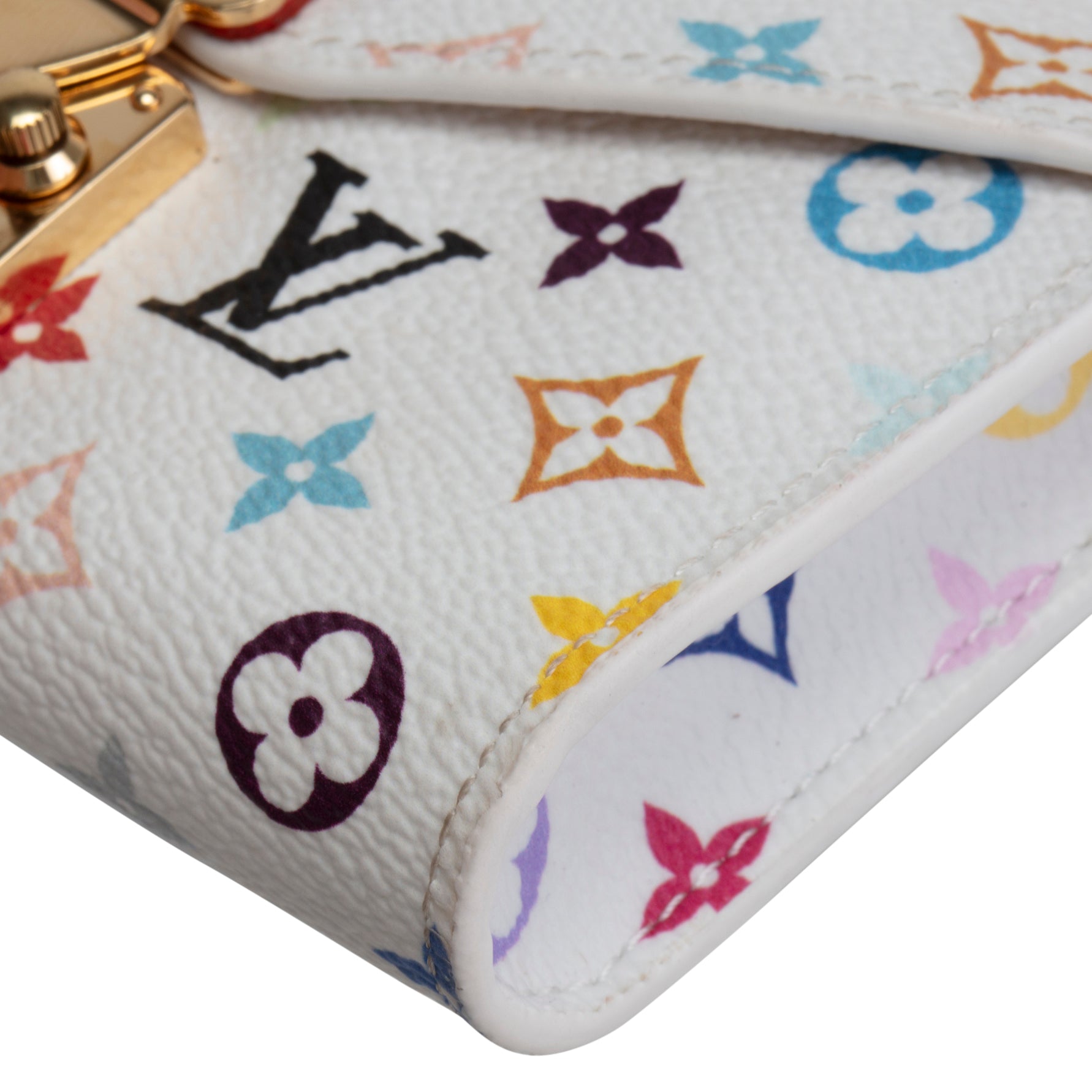 LOUIS VUITTON x TM Monogram Multicolore Pouch Metis Belt - White