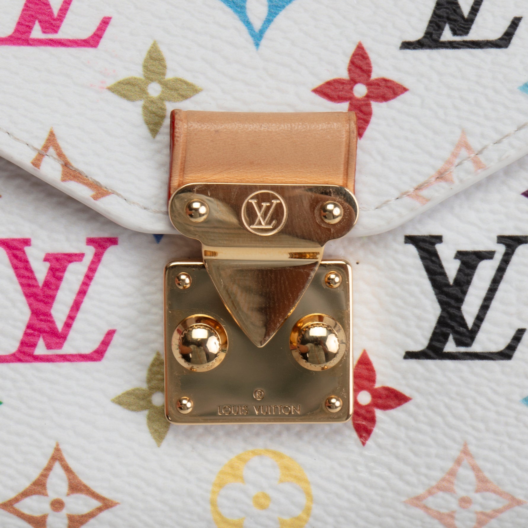 LOUIS VUITTON x TM Monogram Multicolore Pouch Metis Belt - White