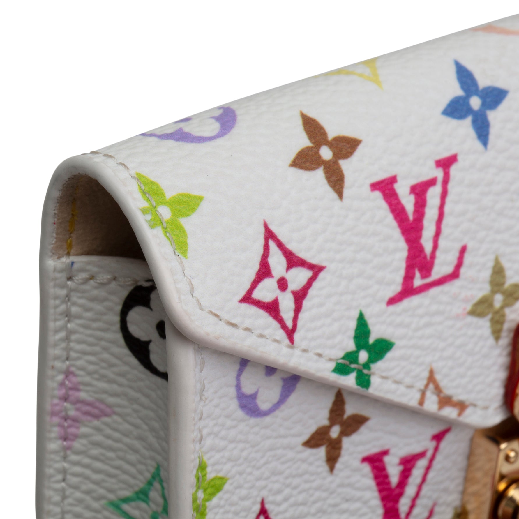 LOUIS VUITTON x TM Monogram Multicolore Pouch Metis Belt - White