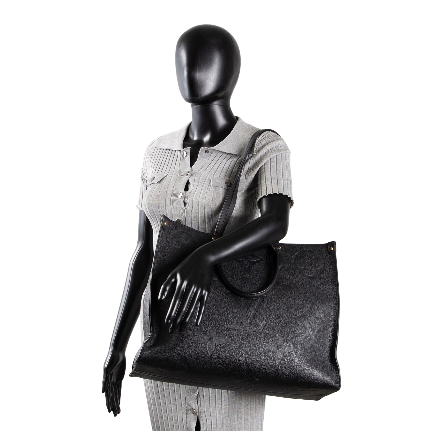 LOUIS VUITTON Giant Monogram Empreinte OnTheGo GM - Black OUTLET FINAL SALE