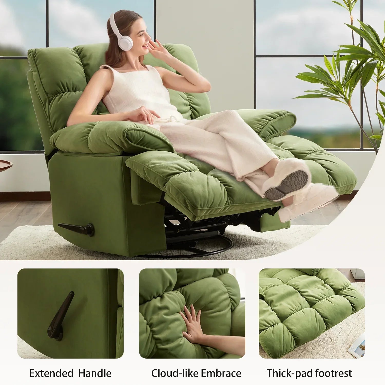 Oversized Rocking Recliner Chair