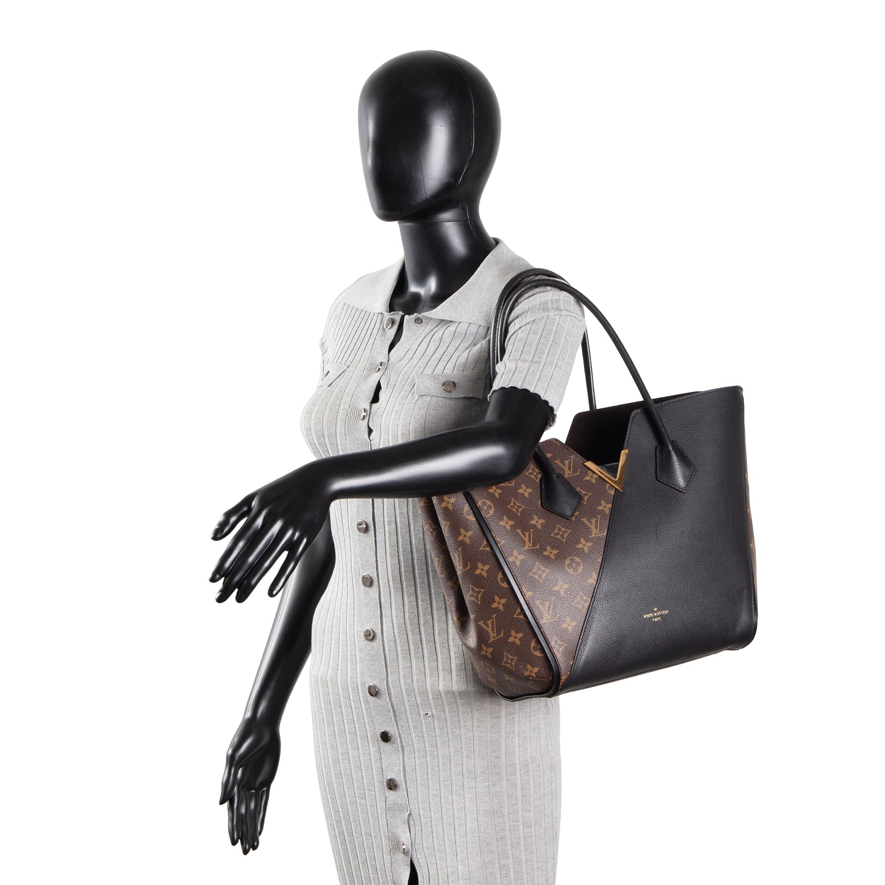 LOUIS VUITTON Monogram Kimono Tote MM - Black