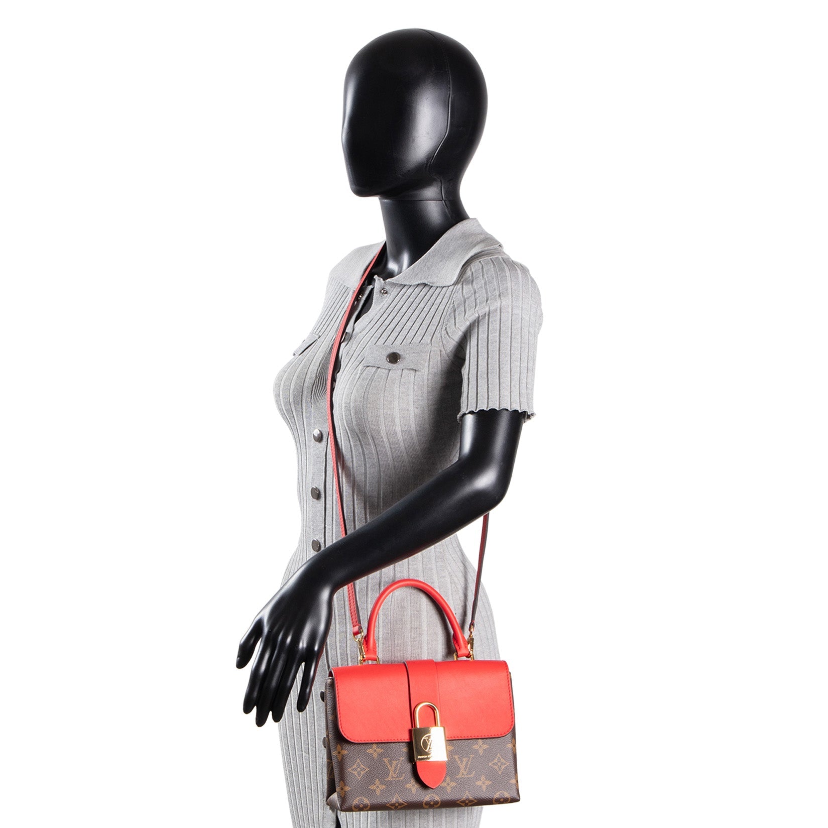 LOUIS VUITTON Monogram Locky BB - Red Trim